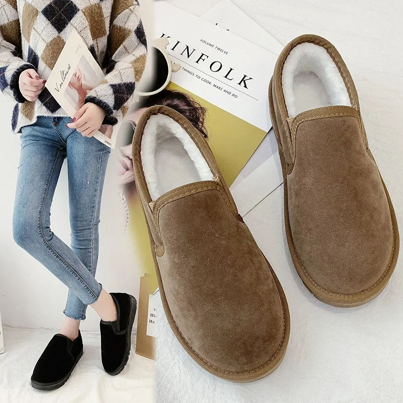 Women Snow Boots Winter Warm Plush Suede Women's Shoes Flat Shallow Female No-slip Botas Mujer Footwear All-match
Women Snow Boots Winter Warm Plush Suede Women's Shoes Flat Shallow Female No-slip Botas Mujer Footwear All-match