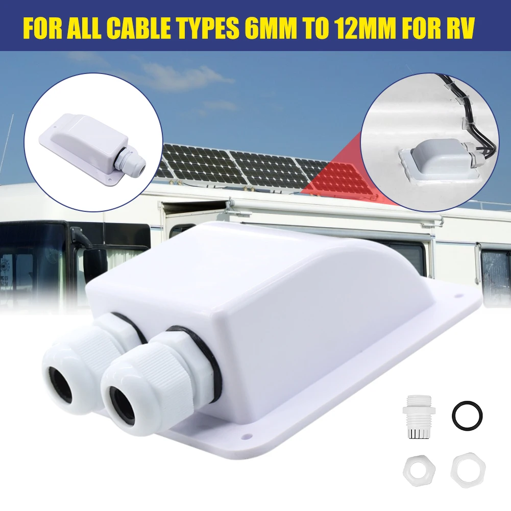 Double Wire Entry Gland Box Solar Panel Roof Wire Entry Gland Box Cable Motorhome White Double Hole RV Yacht Car Accessories
Double Wire Entry Gland Box Solar Panel Roof Wire Entry Gland Box Cable Motorhome White Double Hole RV Yacht Car Accessories