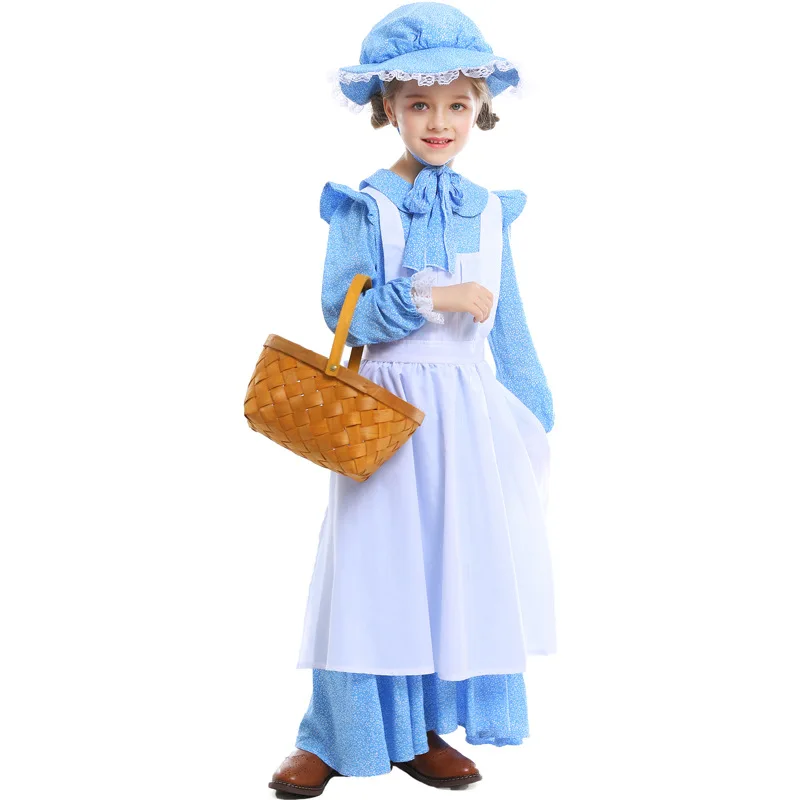Kids Girls Pastoral Farm Flower Girl Dress Hat Set Cosplay Costume Pretend Play Drama Party Masquerade Performance Outfits
Kids Girls Pastoral Farm Flower Girl Dress Hat Set Cosplay Costume Pretend Play Drama Party Masquerade Performance Outfits