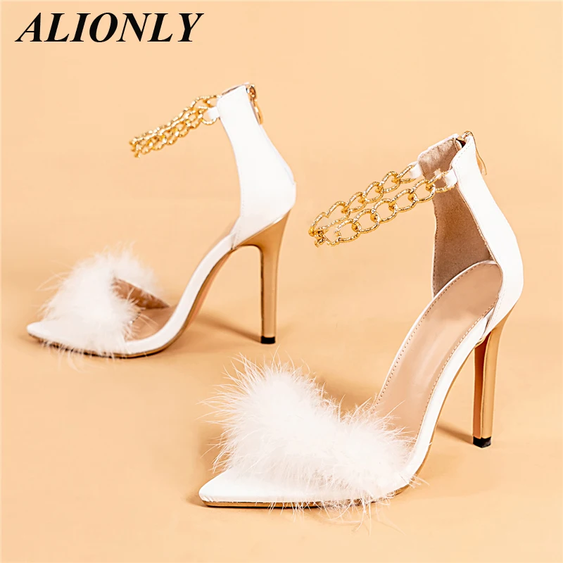 ALIONLY New Hairy Pointed High Heel Sandals for Women 2022 Summer New Fashion Sandals
ALIONLY New Hairy Pointed High Heel Sandals for Women 2022 Summer New Fashion Sandals