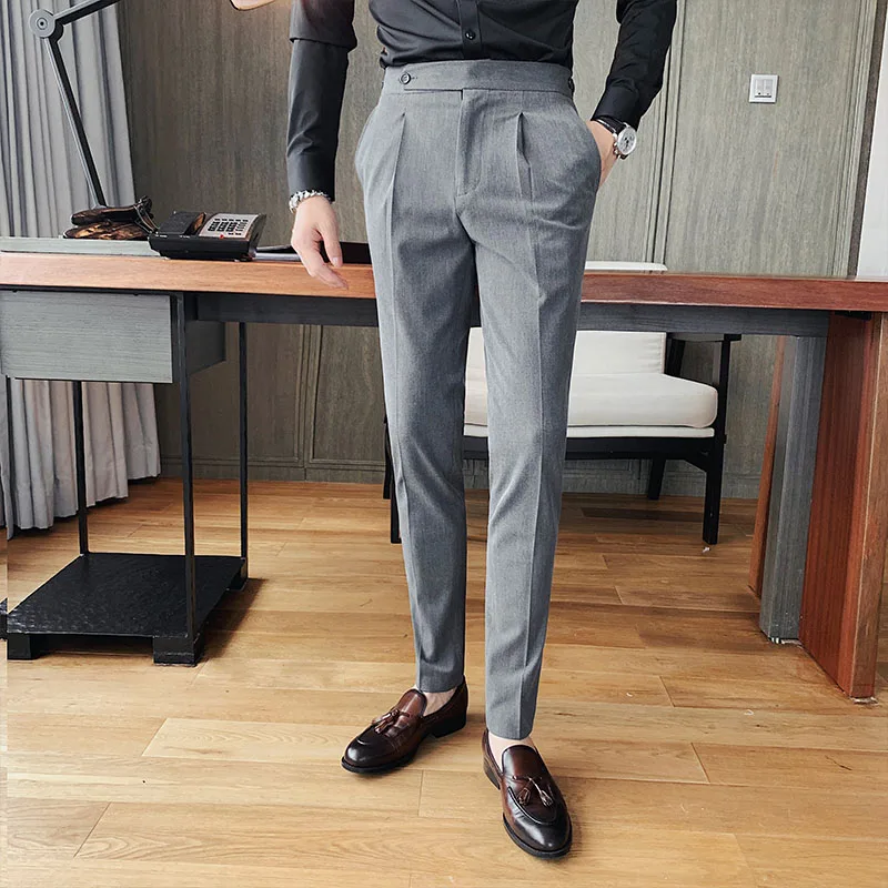 British Style Autumn New Business Mens Dress Suit Pants Simple Formal Wear Slim Fit Straight Office Trousers Men Clothing 36-29 
British Style Autumn New Business Mens Dress Suit Pants Simple Formal Wear Slim Fit Straight Office Trousers Men Clothing 36-29
