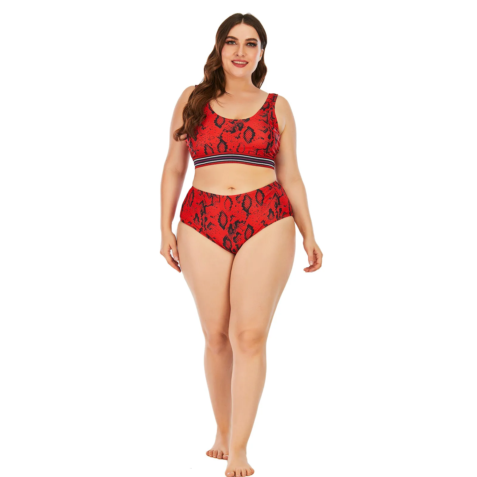 Bathing Suit Swimwear Bikini Women's Plus Size Split Type Ruched Tummy Control Sexy leopard printing 2021
Bathing Suit Swimwear Bikini Women's Plus Size Split Type Ruched Tummy Control Sexy leopard printing 2021