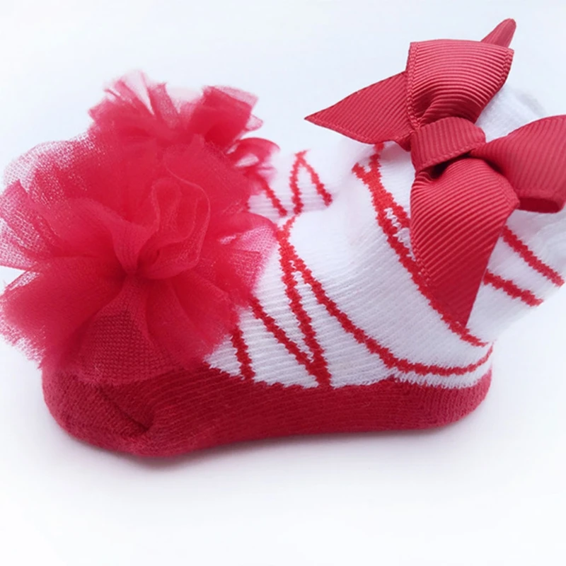 Q6PB Ballet Shoes Shaped Baby Footwear Socks with Bow Tie and Lace Silk Flower Decor Girls Boot Non Slip Bottom Infant First
Q6PB Ballet Shoes Shaped Baby Footwear Socks with Bow Tie and Lace Silk Flower Decor Girls Boot Non Slip Bottom Infant First