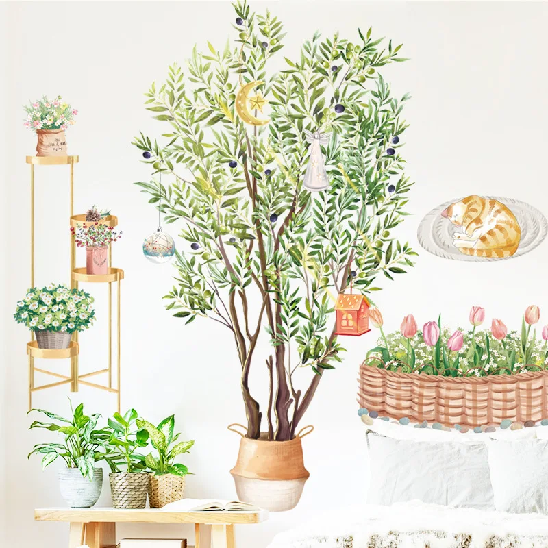 Branches Potted Wall Stickers for Living room Sofa TV Background Wall Decor Flowerbed Wall Decals for Kids rooms PVC Art Murals
Branches Potted Wall Stickers for Living room Sofa TV Background Wall Decor Flowerbed Wall Decals for Kids rooms PVC Art Murals