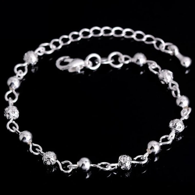 New Charm Hollow Ball Foot Chain Anklet 925 Sterling Silver Fashion Small Round Bead Ball Anklets Chain For Women Jewelry Gift
New Charm Hollow Ball Foot Chain Anklet 925 Sterling Silver Fashion Small Round Bead Ball Anklets Chain For Women Jewelry Gift