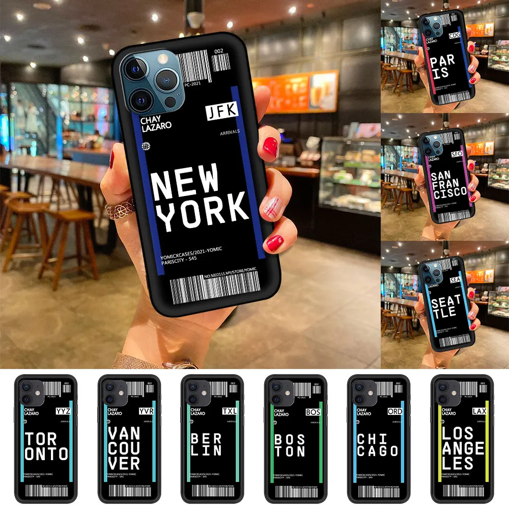 Matte Coque For Apple iPhone 11 Pro 12 Mini XS Max XR X 10 7 8 Plus 6 6S SE 2020 Phone Case Travel Airfare Label INS City Letter
Matte Coque For Apple iPhone 11 Pro 12 Mini XS Max XR X 10 7 8 Plus 6 6S SE 2020 Phone Case Travel Airfare Label INS City Letter
