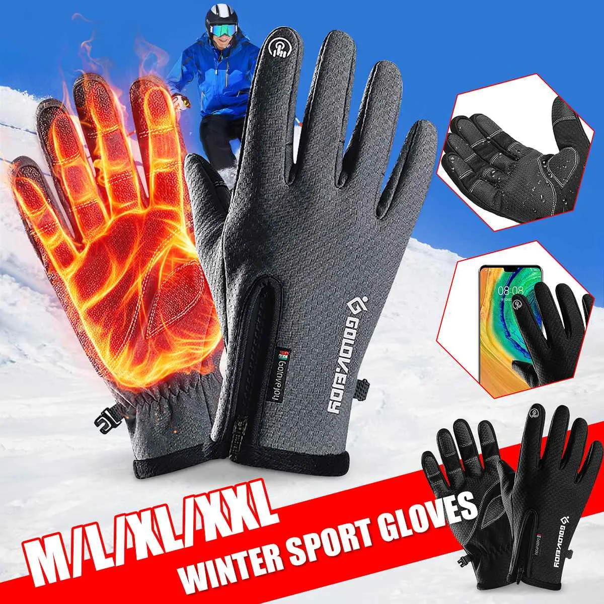 Winter Windproof Waterproof Gloves Touch Screen Sports Gloves Ski Riding Bikes Warm Motorcycle Gloves Touch Screen Gloves
Winter Windproof Waterproof Gloves Touch Screen Sports Gloves Ski Riding Bikes Warm Motorcycle Gloves Touch Screen Gloves