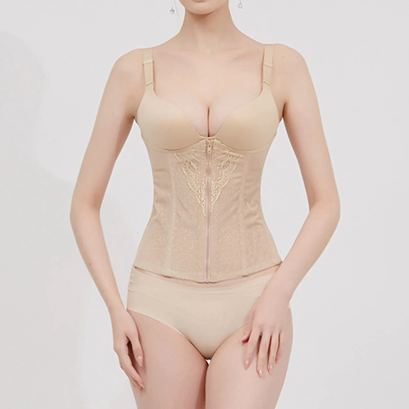Sexy Zipper Buckle Bustiers Waist Trainer Belt Corsets Girdle Steel Boned Body Shaper Underbust Women Postpartum Stomach Shaper
Sexy Zipper Buckle Bustiers Waist Trainer Belt Corsets Girdle Steel Boned Body Shaper Underbust Women Postpartum Stomach Shaper