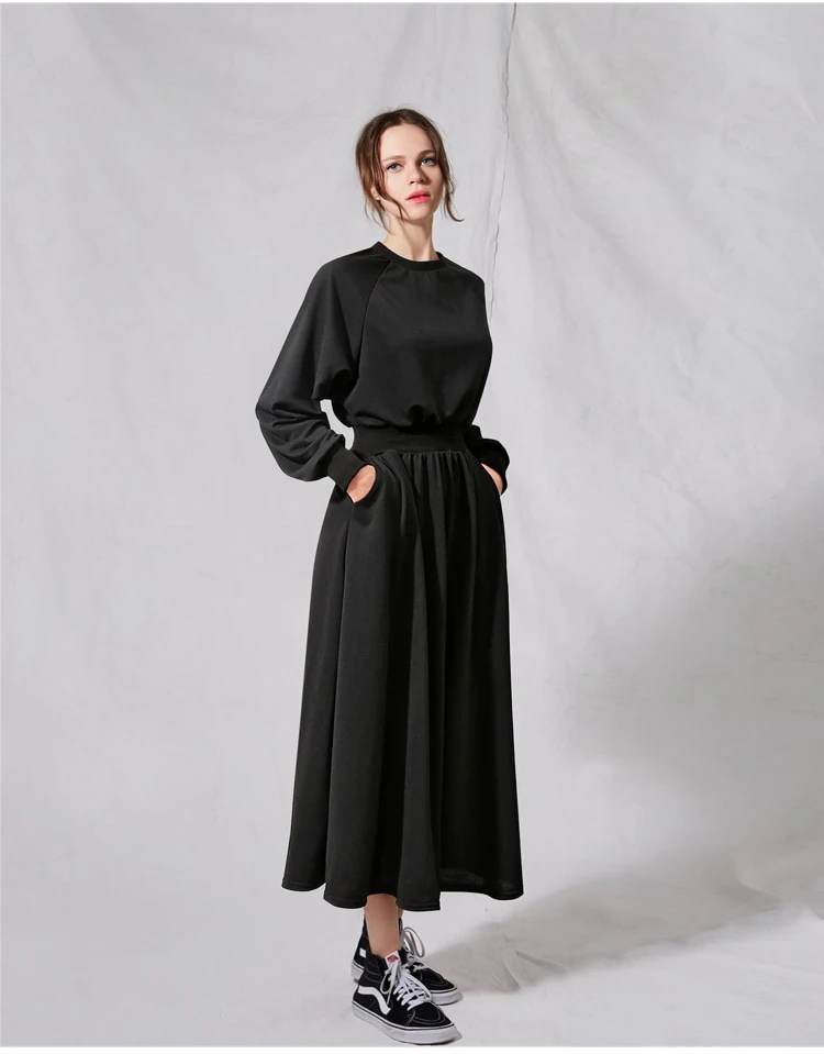 Oversize 5XL Women's Fall/winter Dress O-neck Long-sleeved Women Loose Elastic Waist Long Dress Oversize
Oversize 5XL Women's Fall/winter Dress O-neck Long-sleeved Women Loose Elastic Waist Long Dress Oversize