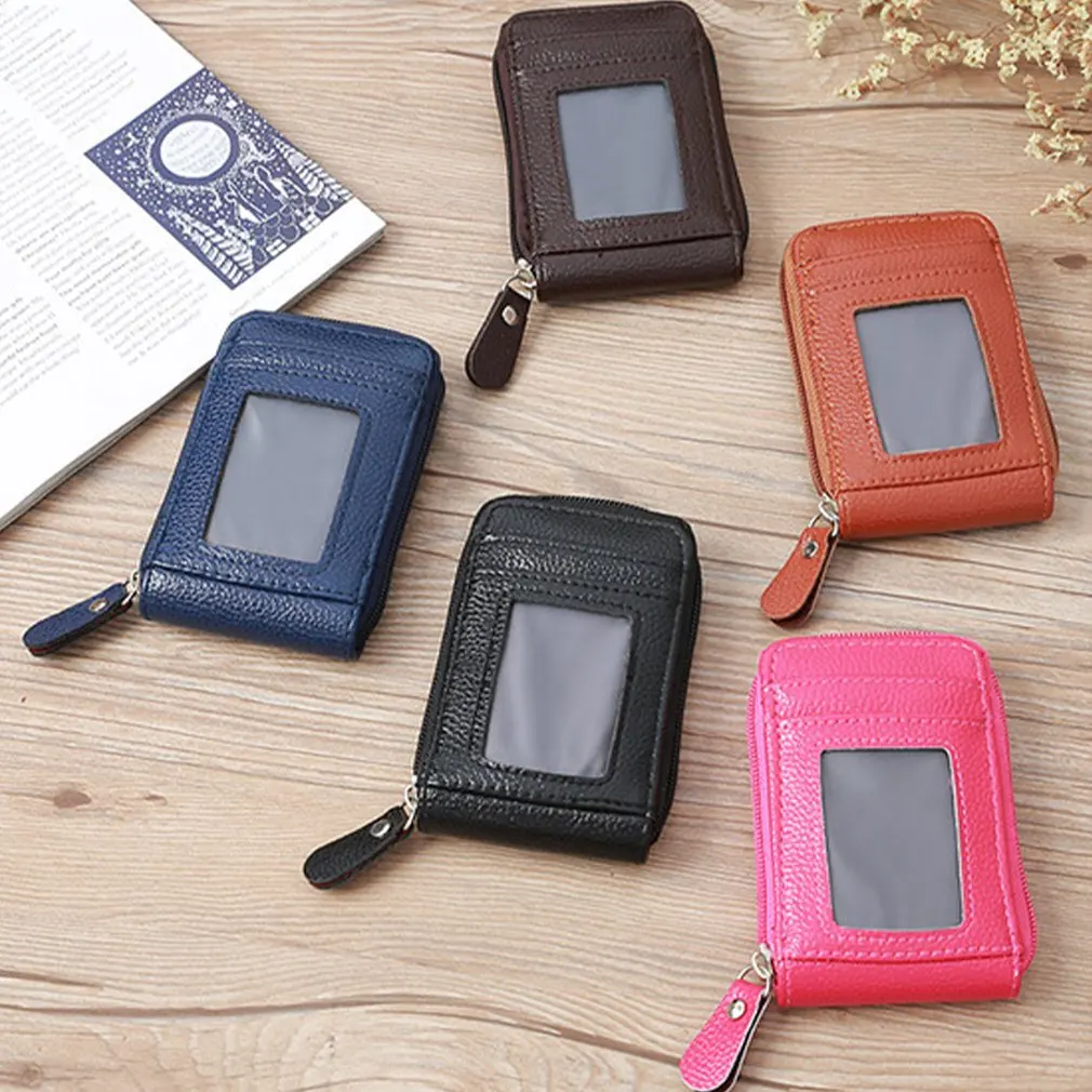 Short Zipper Transparent Window Organ Wallet Leather Credit Card Clip For Men And Women Business Card Holder 
Short Zipper Transparent Window Organ Wallet Leather Credit Card Clip For Men And Women Business Card Holder