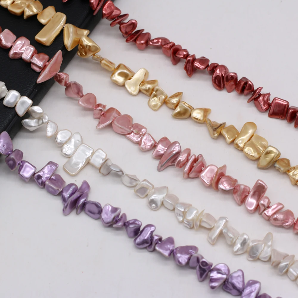 

2021New Natural Freshwater Pearls Broken Silver Irregular Shell Beads Making DIY Necklace Bracelet Jewelry Gift Mother of Pearl