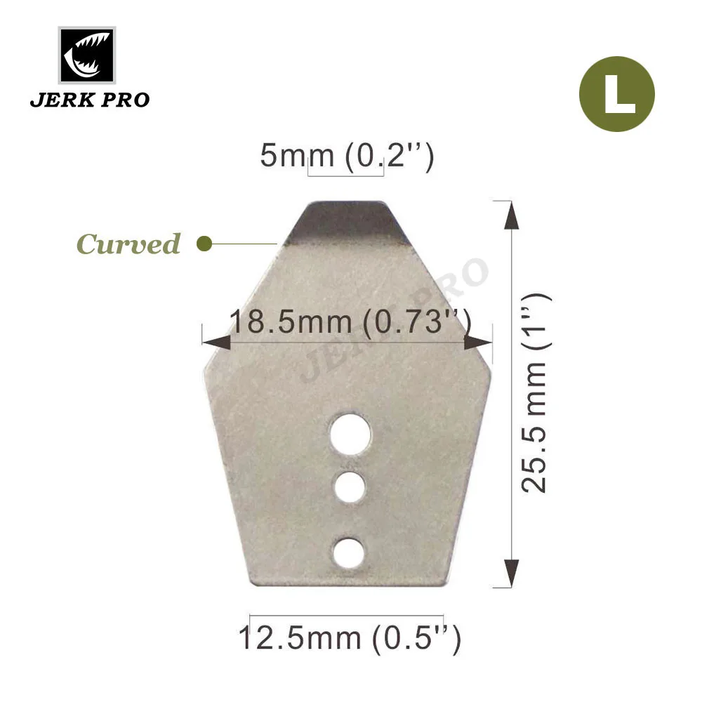 JERK PRO 10PCS Size S Stainless Steel Chatter Blades Make Jig Dance Fishing Lures Parts Tackle Craft Accessories | Спорт и