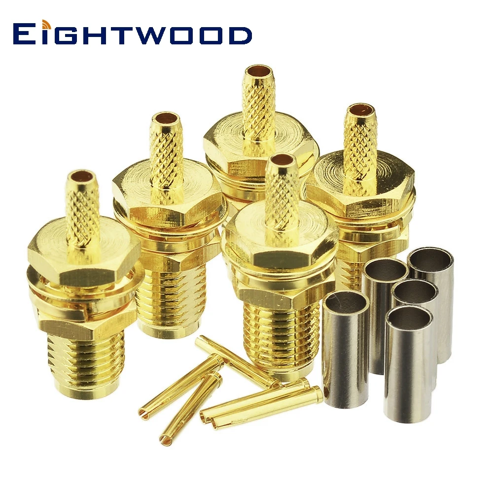 Eightwood 5 шт. обжим SMA разъем мама перегородка с гайкой прямой RF коаксиальный разъем адаптер для LMR100 RG174 кабель Водонепроницаемый
Eightwood 5 шт. обжим SMA разъем мама перегородка с гайкой прямой RF коаксиальный разъем адаптер для LMR100 RG174 кабель Водонепроницаемый