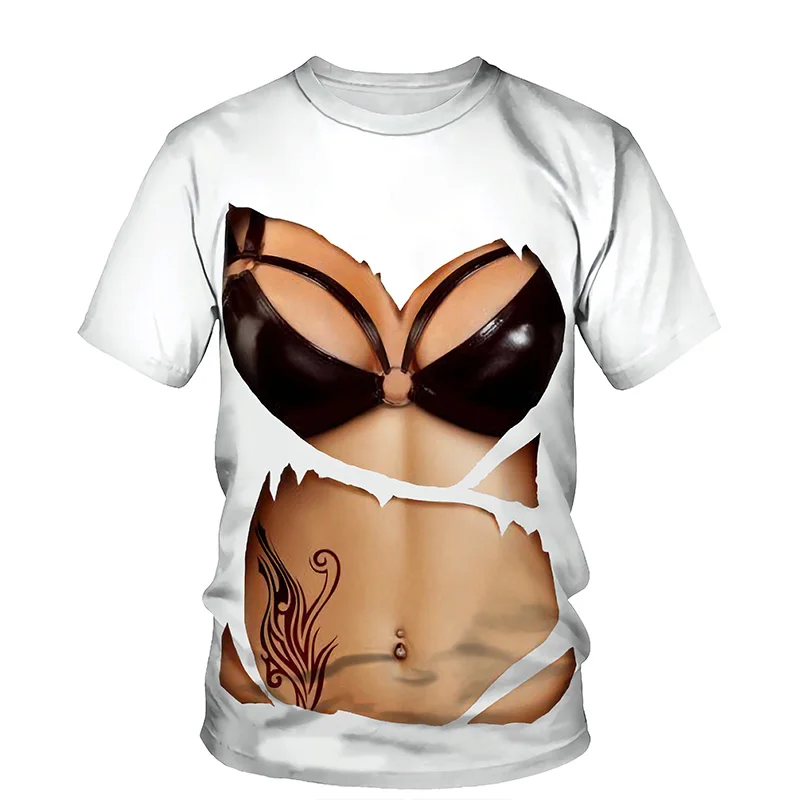 2021 funny women's 3D bikini print T-shirt short-sleeved O-neck top funny suit female street personality T-shirt
2021 funny women's 3D bikini print T-shirt short-sleeved O-neck top funny suit female street personality T-shirt