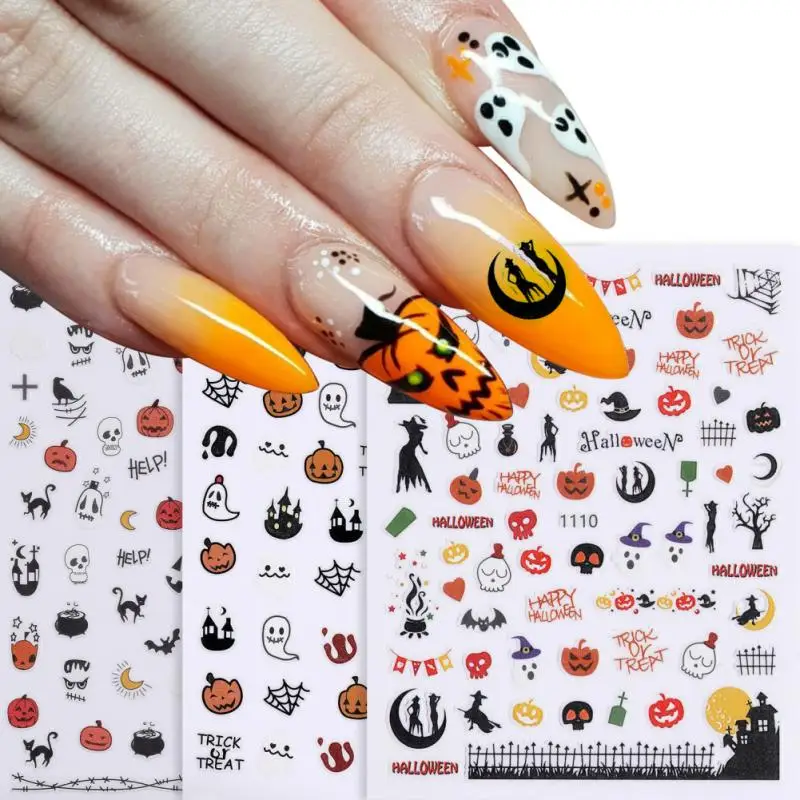 1PC New Nail Art Stickers DIY Halloween Series Stickers 3D Pumpkin Lantern Witch Bat Nail Stickers Jewelry Nails Decorations
1PC New Nail Art Stickers DIY Halloween Series Stickers 3D Pumpkin Lantern Witch Bat Nail Stickers Jewelry Nails Decorations