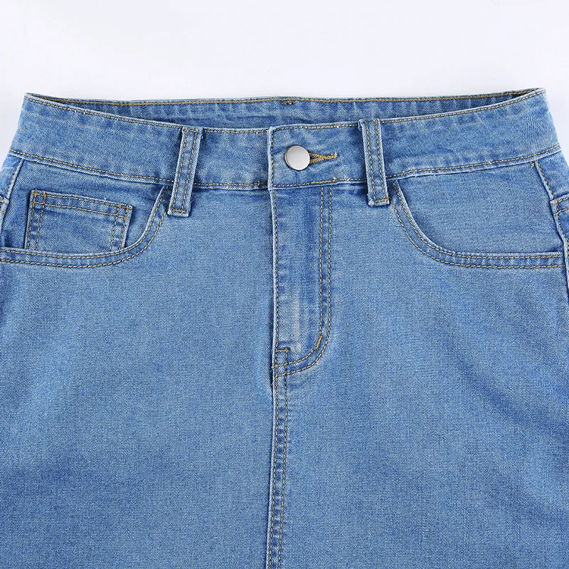 2021 New Korean Style High Waist Denim Mini Skirt For Women Streetwear 90s Outfit Basic Ruffles Skirt Skinny A-Line Jeans Skirts
2021 New Korean Style High Waist Denim Mini Skirt For Women Streetwear 90s Outfit Basic Ruffles Skirt Skinny A-Line Jeans Skirts