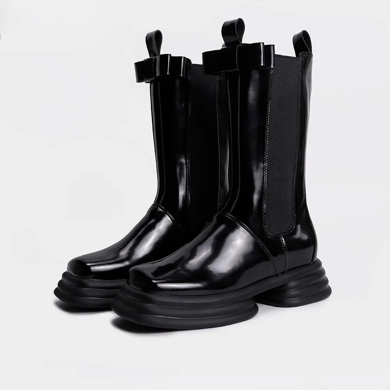 Women's Chelsea Boots Autumn and Winter Black Bow Shoes Women Platform Shoes Ladies Fashion Mid-calf Boots Casual Women's Boots
Women's Chelsea Boots Autumn and Winter Black Bow Shoes Women Platform Shoes Ladies Fashion Mid-calf Boots Casual Women's Boots