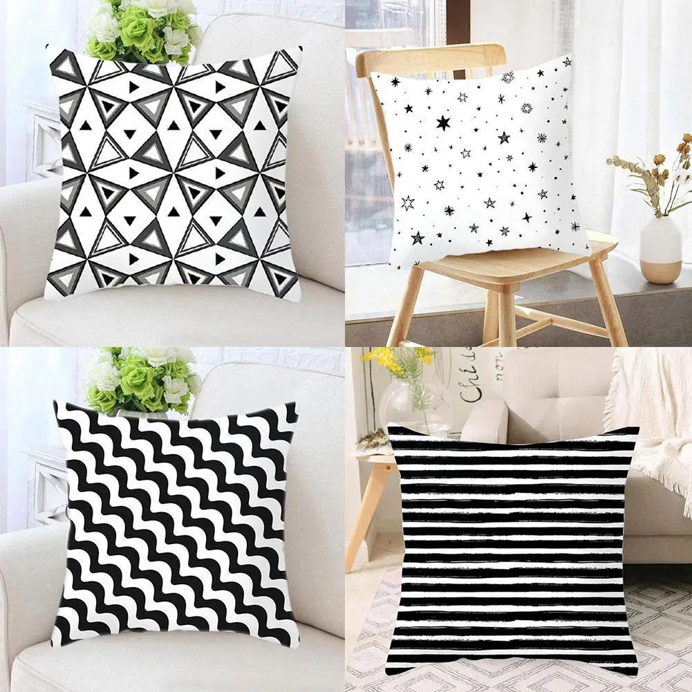 Geometric Cushion Cover Black And White Polyester Throw Triangular Art Geometric Dotted Cover Grid Cushion Case Striped Pil Z4J8
Geometric Cushion Cover Black And White Polyester Throw Triangular Art Geometric Dotted Cover Grid Cushion Case Striped Pil Z4J8