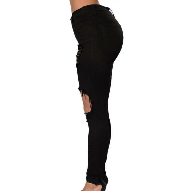 Womens Ripped Frayed Jeans Denim Skinny Trousers Casual Slimming Pencil Pants
Womens Ripped Frayed Jeans Denim Skinny Trousers Casual Slimming Pencil Pants