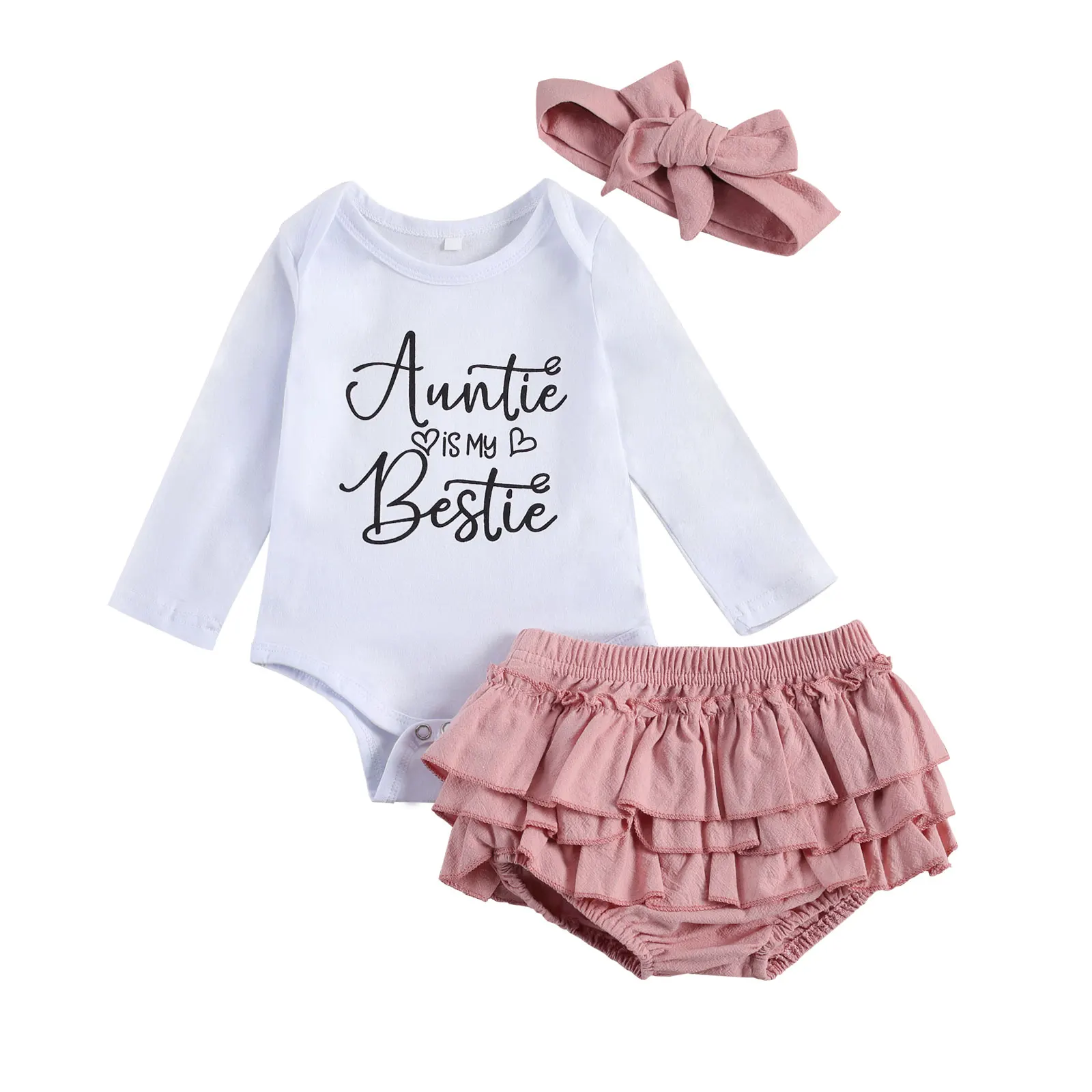 Toddler Baby Girls Romper Suit Long Sleeve Shorts Two-pieces Bodysuit, Autumn Jumpsuits with Bow Headdress Autumn
Toddler Baby Girls Romper Suit Long Sleeve Shorts Two-pieces Bodysuit, Autumn Jumpsuits with Bow Headdress Autumn