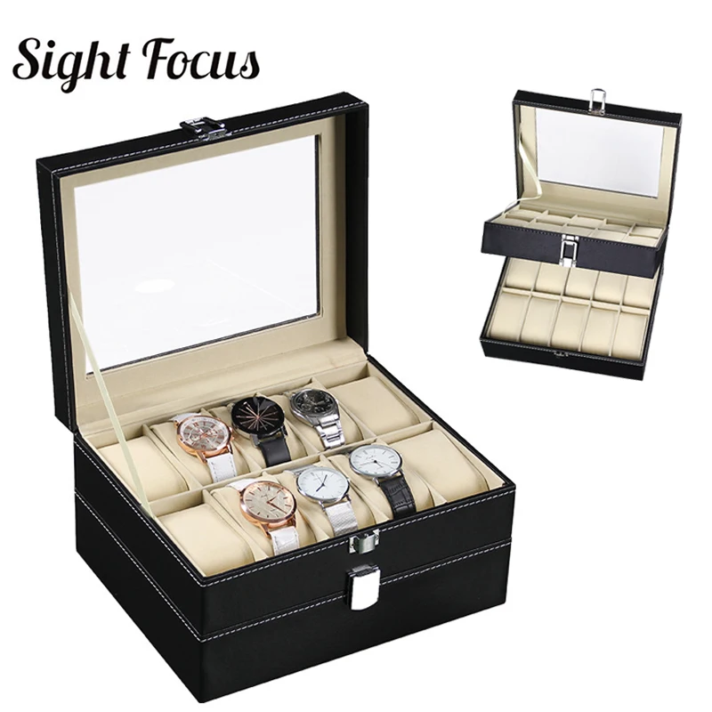 Black PU Leather 20 Slot Watch Organizer Box With Removable Pillow Watch Display Storage Case Box With Lock Watch Holder Boxes
Black PU Leather 20 Slot Watch Organizer Box With Removable Pillow Watch Display Storage Case Box With Lock Watch Holder Boxes