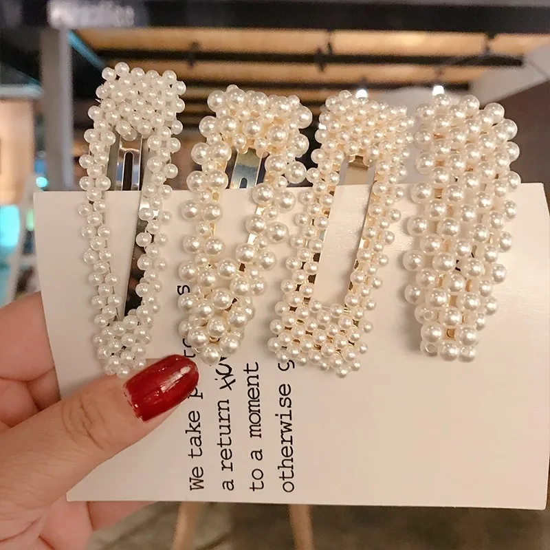 Simulated Pearl Barrettes Beaded Geometric Women Hair Clip Hairgrips Hair Accessories Girls Jewelry Fashion Hair Pins
Simulated Pearl Barrettes Beaded Geometric Women Hair Clip Hairgrips Hair Accessories Girls Jewelry Fashion Hair Pins