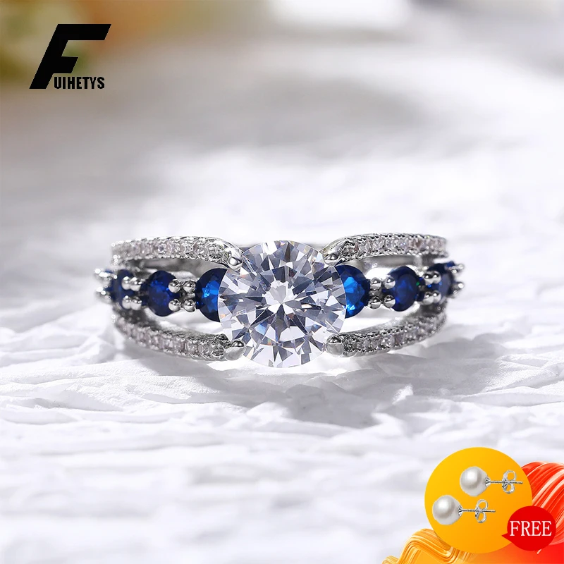 FUIHETYS Elegant Rings for Women 925 Silver Jewelry with Sapphire Zircon Gemstone Finger Ring Wedding Party Gifts Accessories
FUIHETYS Elegant Rings for Women 925 Silver Jewelry with Sapphire Zircon Gemstone Finger Ring Wedding Party Gifts Accessories
