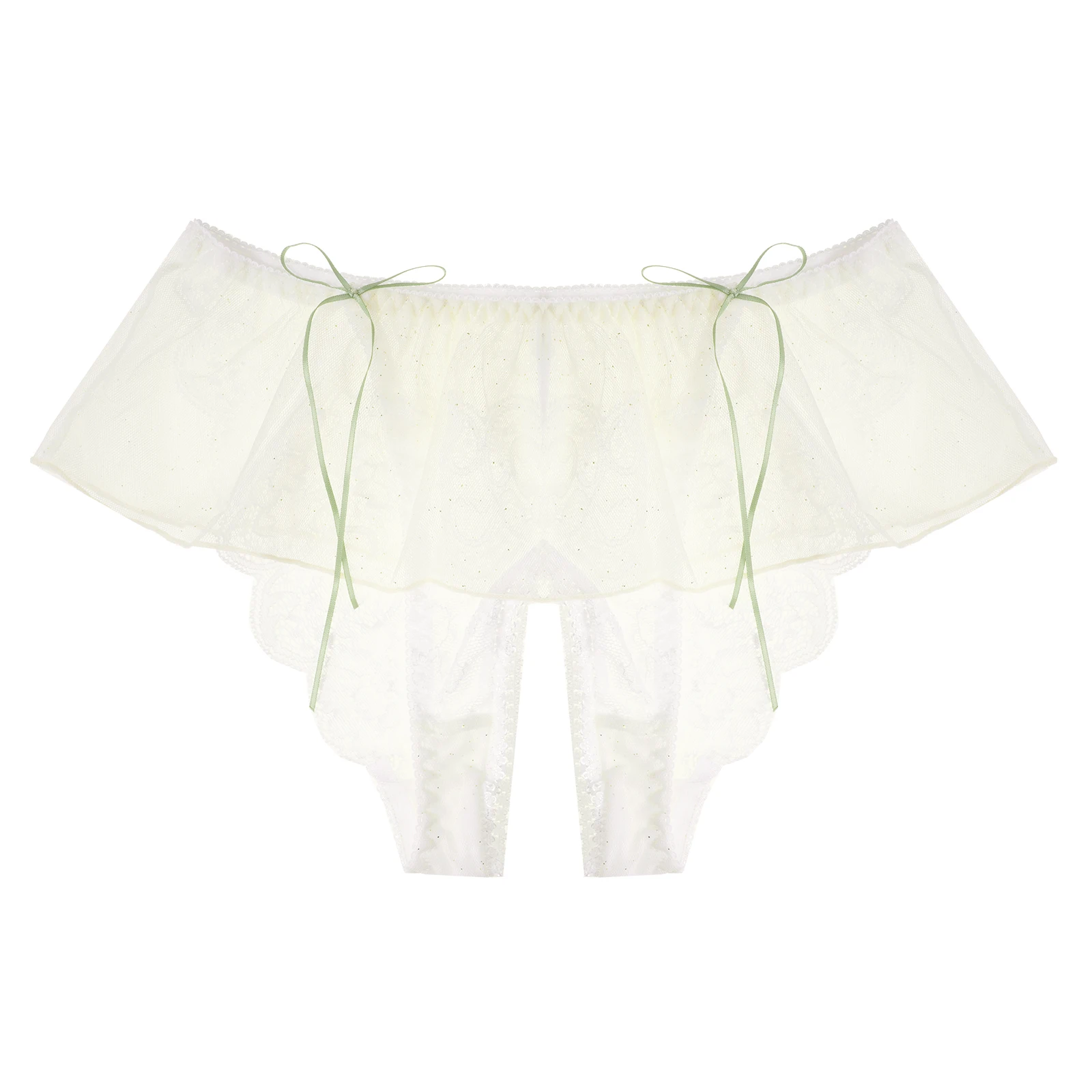 Womens Erotic Lingerie Elastic Waistband Skirted Panties Underwear Solid Color Bowknot Low Rise Crotchless Lace Brief Underpants
Womens Erotic Lingerie Elastic Waistband Skirted Panties Underwear Solid Color Bowknot Low Rise Crotchless Lace Brief Underpants