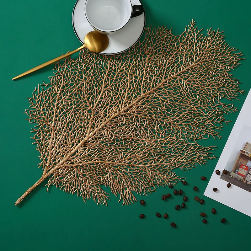 4/6pcs Artificial Coral Branch Placemat Table Decoration Nordic Style Gold Plated Western Placemat PVC Placemat Heat Pad
4/6pcs Artificial Coral Branch Placemat Table Decoration Nordic Style Gold Plated Western Placemat PVC Placemat Heat Pad