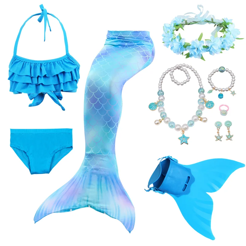 Cosplay Children 10Pcs Swimsuit Fantasy Beach Bikini Girls Swimming Mermaid Tail With Monofin Flipper Mermaid Costume 
Cosplay Children 10Pcs Swimsuit Fantasy Beach Bikini Girls Swimming Mermaid Tail With Monofin Flipper Mermaid Costume
