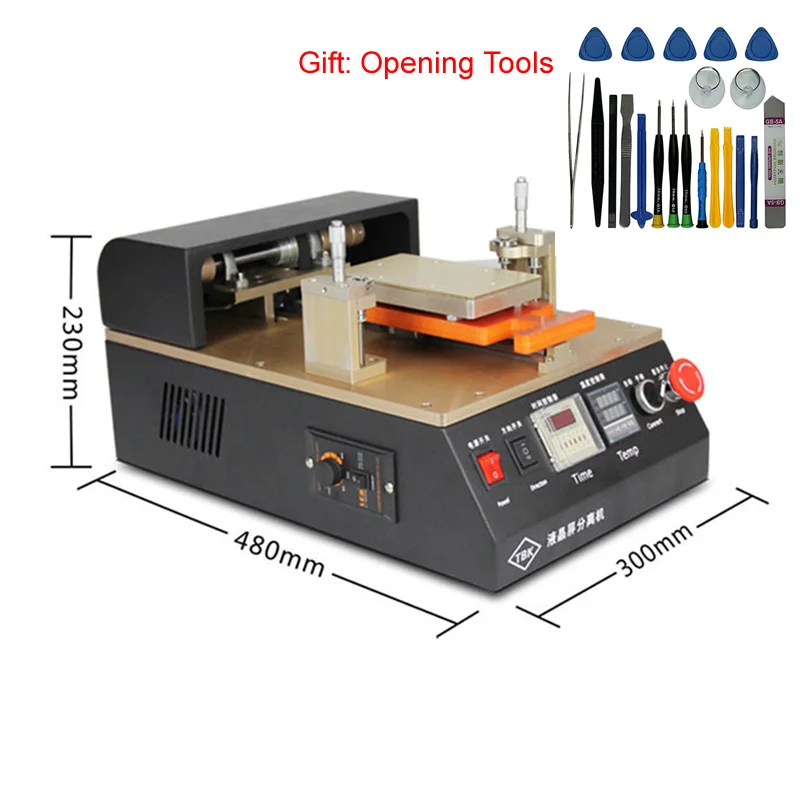 TBK 958 Automatic LCD screen separator machine with built-in vacuum pump and 21pcs opening tool
TBK 958 Automatic LCD screen separator machine with built-in vacuum pump and 21pcs opening tool