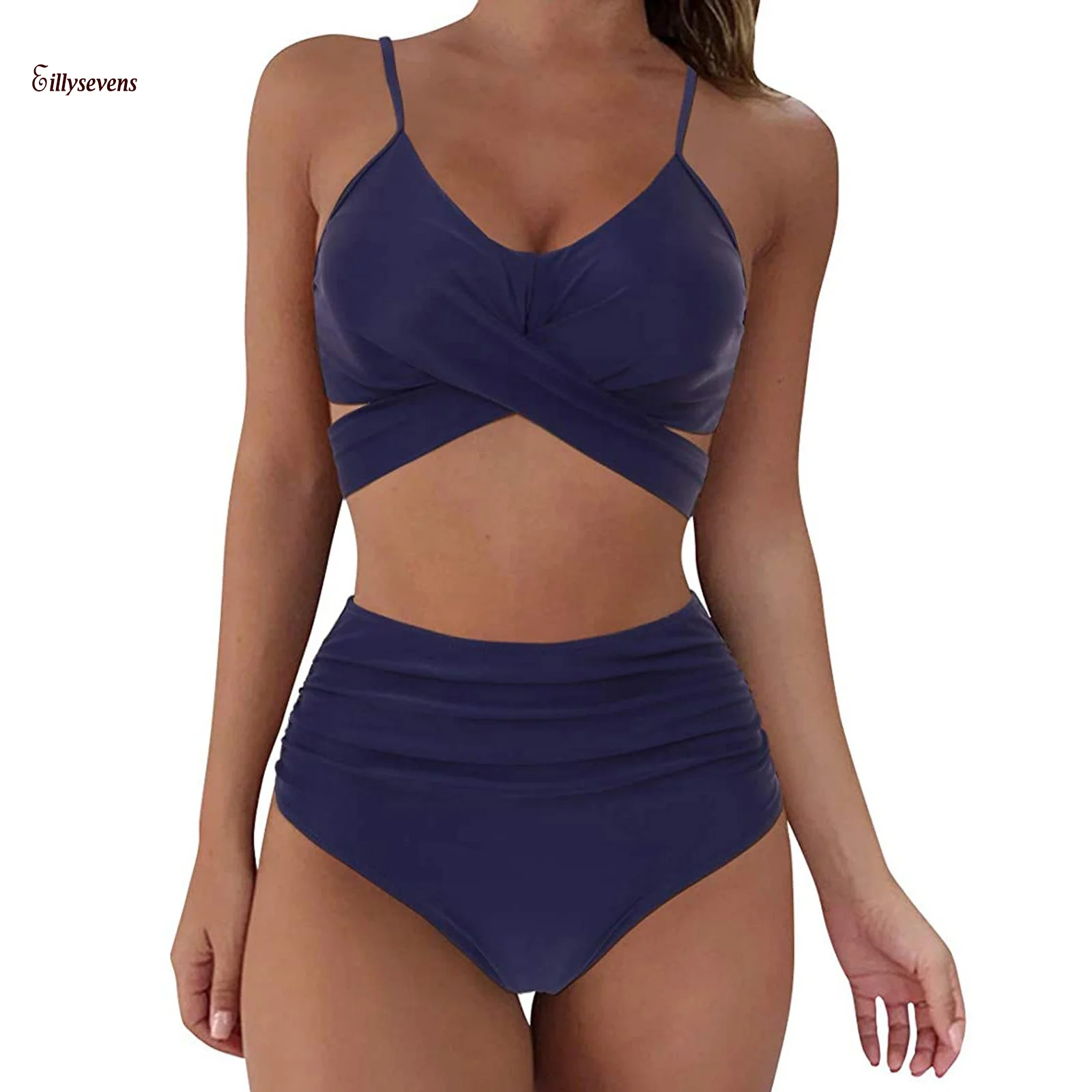 Summer Women's Swimwear Sexy Solid Color Bikinis 2021 Split Two-piece Halter Bikini Swimsuit Maillot De Bain Femme
Summer Women's Swimwear Sexy Solid Color Bikinis 2021 Split Two-piece Halter Bikini Swimsuit Maillot De Bain Femme