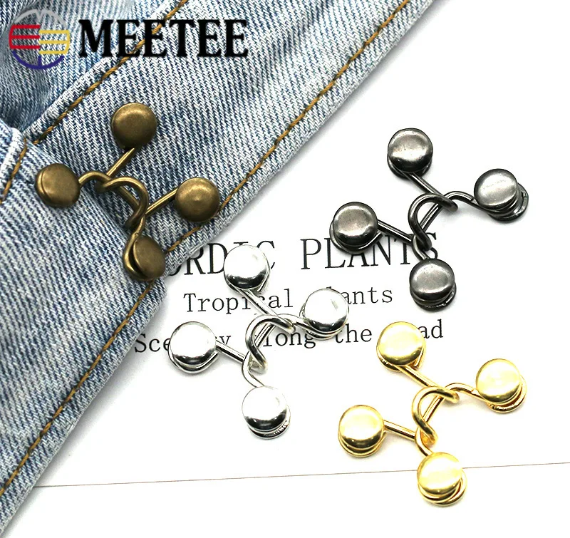 Meetee 10 комплектов 27X28/32X28mm металлические крючки для одежды джинсы на талии