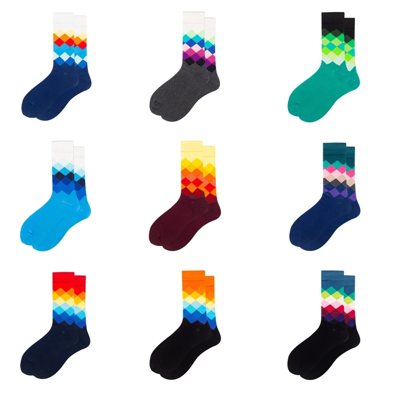 Lovers Socks Ten-color Diamond-shaped Big Socks Gradient Men's Socks Casual Geometry Women's Long Socks Tide Hip-hop Stocking
Lovers Socks Ten-color Diamond-shaped Big Socks Gradient Men's Socks Casual Geometry Women's Long Socks Tide Hip-hop Stocking
