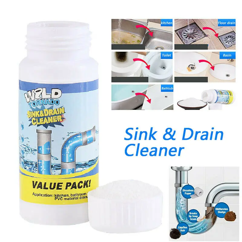 Wild Tornado Powerful Sink & Drain Cleaner High Efficiency - Clog Remover HOT Drain Cleaners Household Cleaning Chemicals
Wild Tornado Powerful Sink & Drain Cleaner High Efficiency - Clog Remover HOT Drain Cleaners Household Cleaning Chemicals
