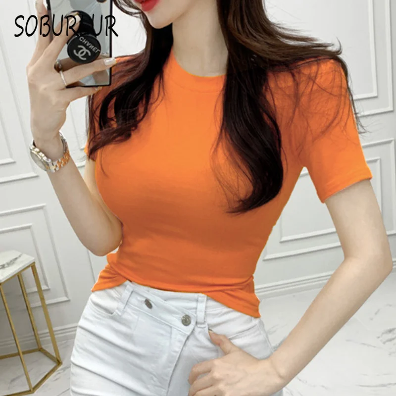 SOBURLUR Loose Oversize T-Shirts Solid Color Women's T Shirt Crop Top Clothes Female Harajuku Elegant Tops for Girls Lady Tees
SOBURLUR Loose Oversize T-Shirts Solid Color Women's T Shirt Crop Top Clothes Female Harajuku Elegant Tops for Girls Lady Tees