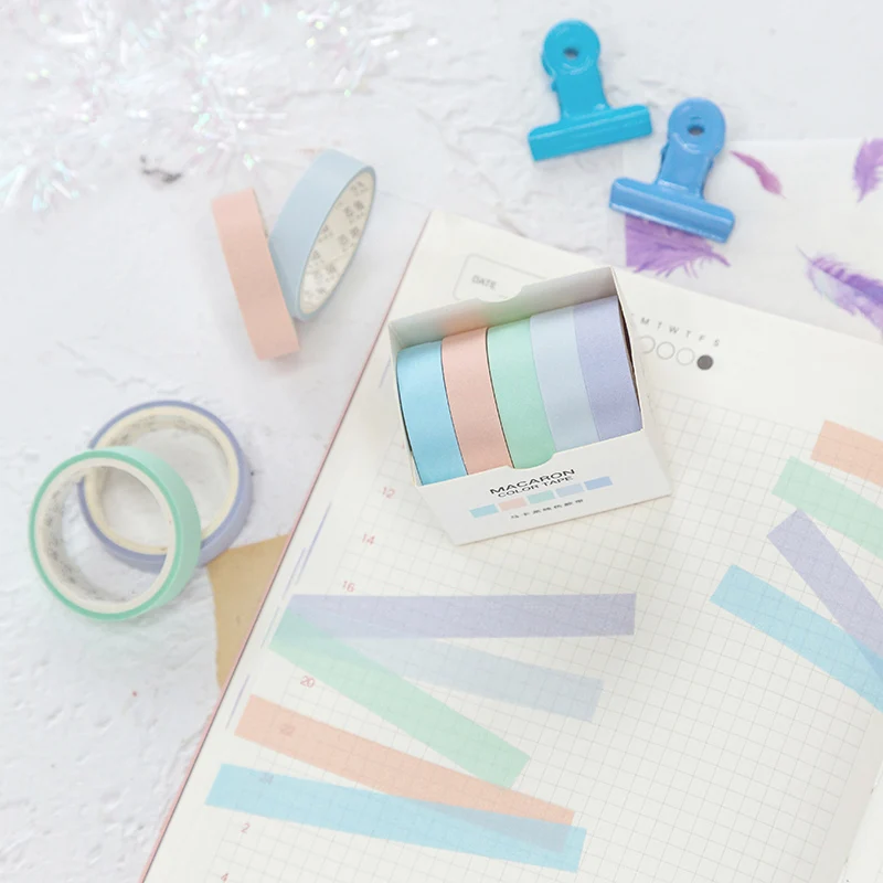 5pcs/lot Decorative Washi Tape Diy Rainbow Sticker Masking Paper Set For Diy Crafts Planners Scrapbooks Journals Cards
5pcs/lot Decorative Washi Tape Diy Rainbow Sticker Masking Paper Set For Diy Crafts Planners Scrapbooks Journals Cards