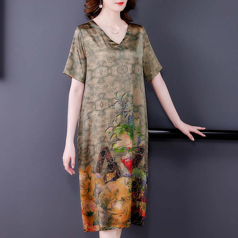 COIGARSAM Women Long Dress Summer 2021 New Fashion Office Lady Print Short Sleeve Loose V-Neck Design And Color Dresses Traf
COIGARSAM Women Long Dress Summer 2021 New Fashion Office Lady Print Short Sleeve Loose V-Neck Design And Color Dresses Traf
