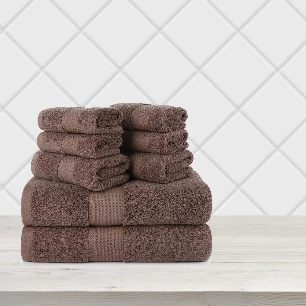 Cotton Highly Absorbent 8-Piece Bath Towel Set with 2 Bath Towels and 2 Hand Towels and 4 Washcloths for Bathroom Shower
Cotton Highly Absorbent 8-Piece Bath Towel Set with 2 Bath Towels and 2 Hand Towels and 4 Washcloths for Bathroom Shower