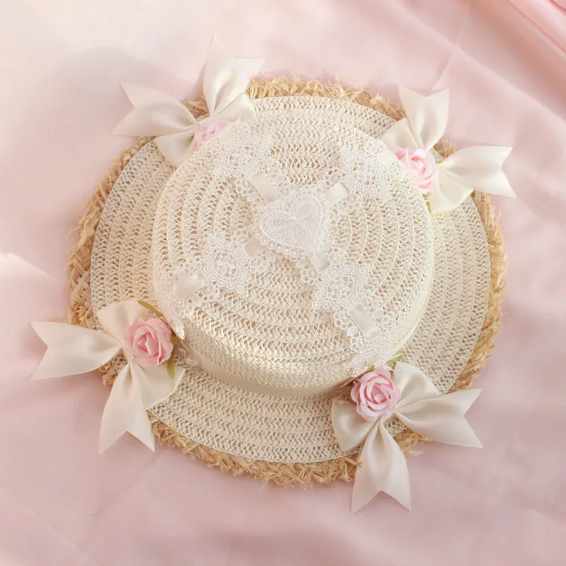 Original Handmade Lolita Gorgeous Flower Flat-Top Cap Mori Sweet Lolita Straw Hat
Original Handmade Lolita Gorgeous Flower Flat-Top Cap Mori Sweet Lolita Straw Hat