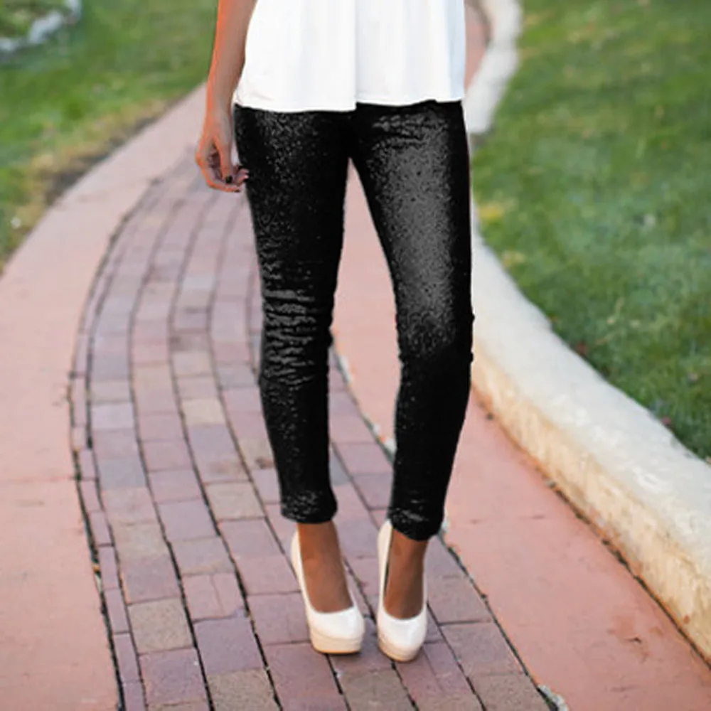 Women Fashion Plus Size Shiny Sequin Slim Leggings Pants Ladies Sexy Clubwear Trousers Casual High Quality Pants 2.24
Women Fashion Plus Size Shiny Sequin Slim Leggings Pants Ladies Sexy Clubwear Trousers Casual High Quality Pants 2.24