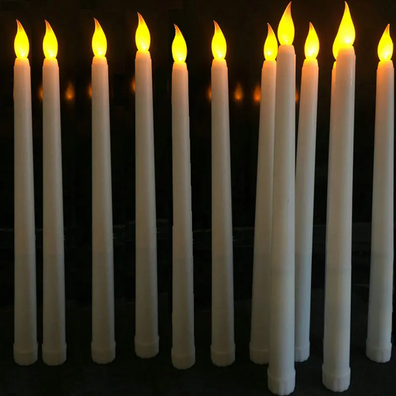 Pack of 24 Yellow Flickering Battery Taper Candles,28 cm Amber LED Flameless Electronic Candlestrick For Window Party, Holiday
Pack of 24 Yellow Flickering Battery Taper Candles,28 cm Amber LED Flameless Electronic Candlestrick For Window Party, Holiday