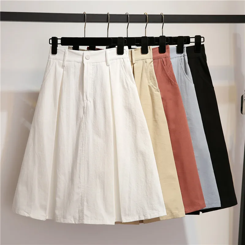 Korean Elegant Womens Skirts Midi Knee Length Button High Waist Female Pleated School Skirt 121770WBA
Korean Elegant Womens Skirts Midi Knee Length Button High Waist Female Pleated School Skirt 121770WBA