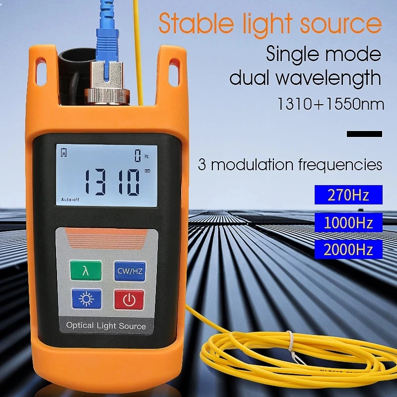 FTTH Mini AUA-1315 Handheld Optical Stable Light Source Laser Source Dual Wavelen SC/FC Adapters 1310/1550nm Test Tool
FTTH Mini AUA-1315 Handheld Optical Stable Light Source Laser Source Dual Wavelen SC/FC Adapters 1310/1550nm Test Tool