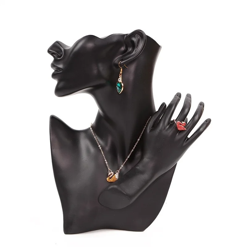 H-0054 Creative Fashion Resin Black Head Jewelry Display Rack Prop Holder Set For Bracelet Necklace& Ring Display
H-0054 Creative Fashion Resin Black Head Jewelry Display Rack Prop Holder Set For Bracelet Necklace& Ring Display
