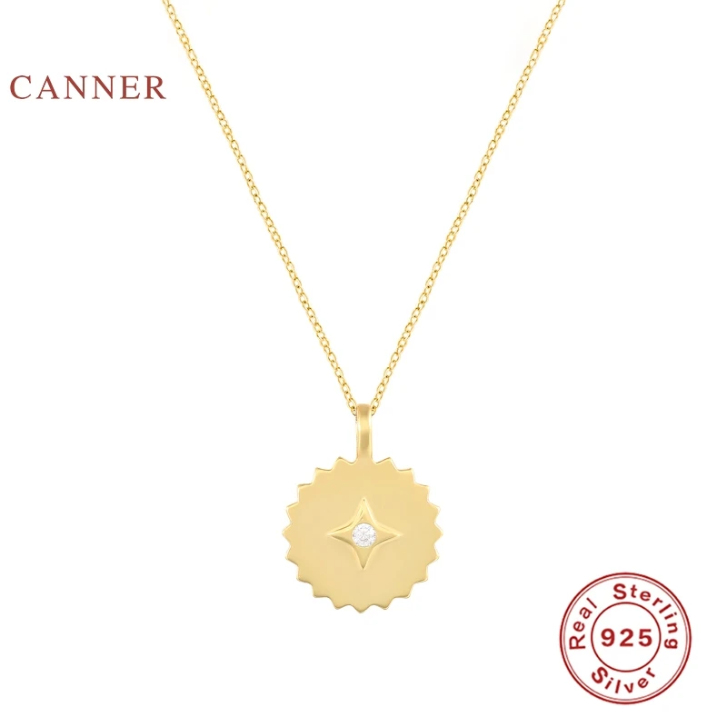 CANNER Real 925 Sterling Silver Necklace For Women Four Corners Of Round Pattern Jewelry Pendant Chain 18K Bijoux Collar Joyero
CANNER Real 925 Sterling Silver Necklace For Women Four Corners Of Round Pattern Jewelry Pendant Chain 18K Bijoux Collar Joyero