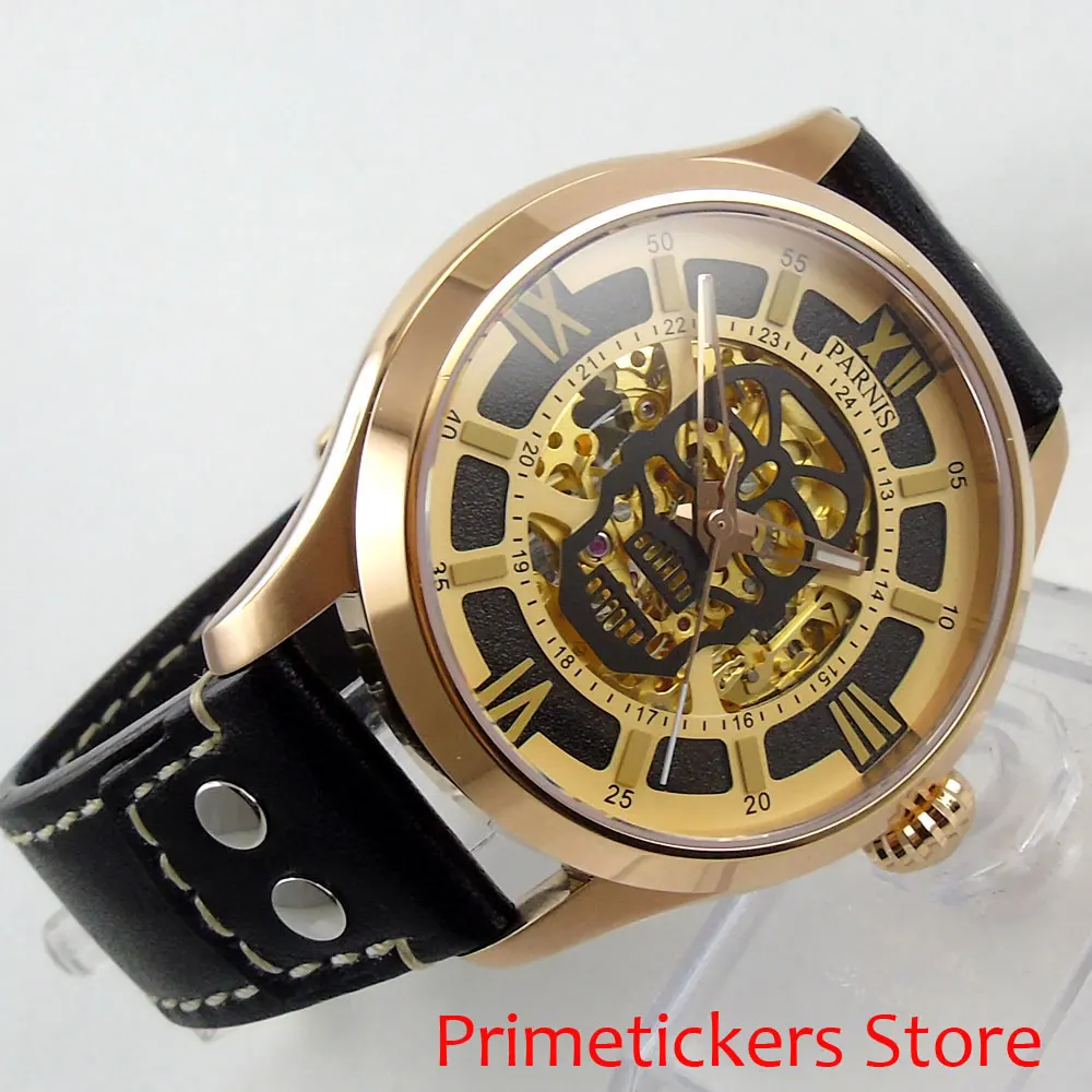 45mm PARNIS Gold Dial Automatic Movement Men's Watch Leather Strap Sapphire Glass
45mm PARNIS Gold Dial Automatic Movement Men's Watch Leather Strap Sapphire Glass