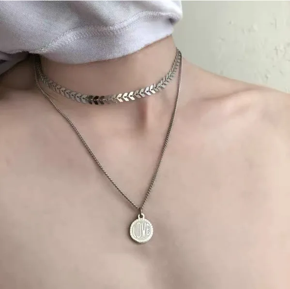 Classic Trendy Metal Silver Color Clavicle Chain Necklaces Stainless Steel Pendant Temperament Jewelry For Women Girls Necklaces
Classic Trendy Metal Silver Color Clavicle Chain Necklaces Stainless Steel Pendant Temperament Jewelry For Women Girls Necklaces
