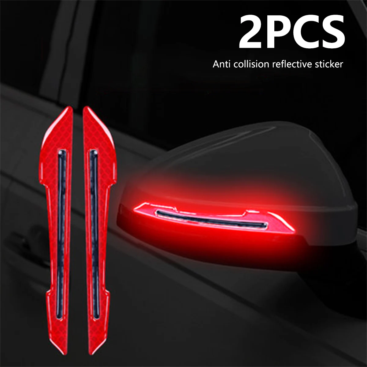 2 Pcs Reflective Car Stickers 3D Rearview Mirror Collision Strip Car Side Reflective Stickers Car Rear View Mirror Stickers
2 Pcs Reflective Car Stickers 3D Rearview Mirror Collision Strip Car Side Reflective Stickers Car Rear View Mirror Stickers