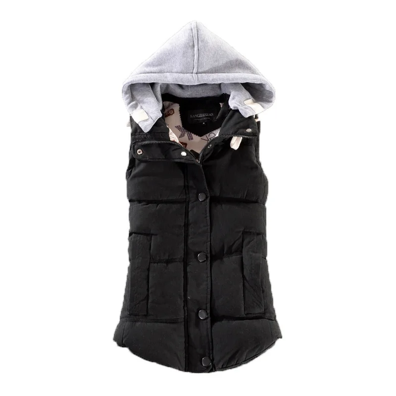 Womens Cotton Vest 2021 Autumn Winter New Parkas Waistcoat Korean Short Hooded Solid Tank Top Women Donsignet
Womens Cotton Vest 2021 Autumn Winter New Parkas Waistcoat Korean Short Hooded Solid Tank Top Women Donsignet